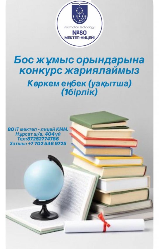 Білім беру ұйымдарының бос жұмыс орындары туралы ақпарат